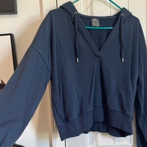 CALIA by Carrie Underwood Navy V-Neck Drawstring Hoodie